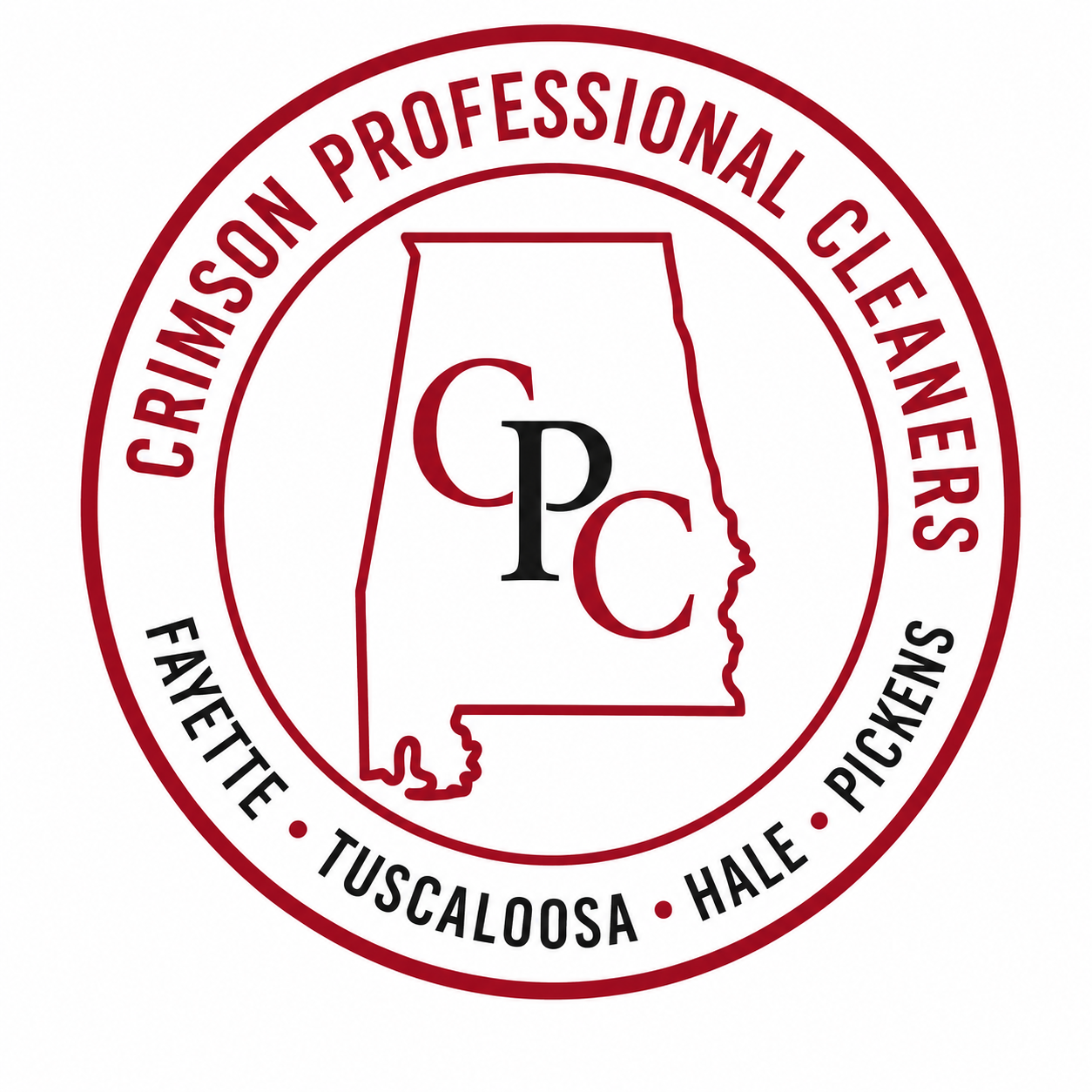 Crimson Professional Cleaners — serving Fayette, Tuscaloosa, Hale, and Pickens counties