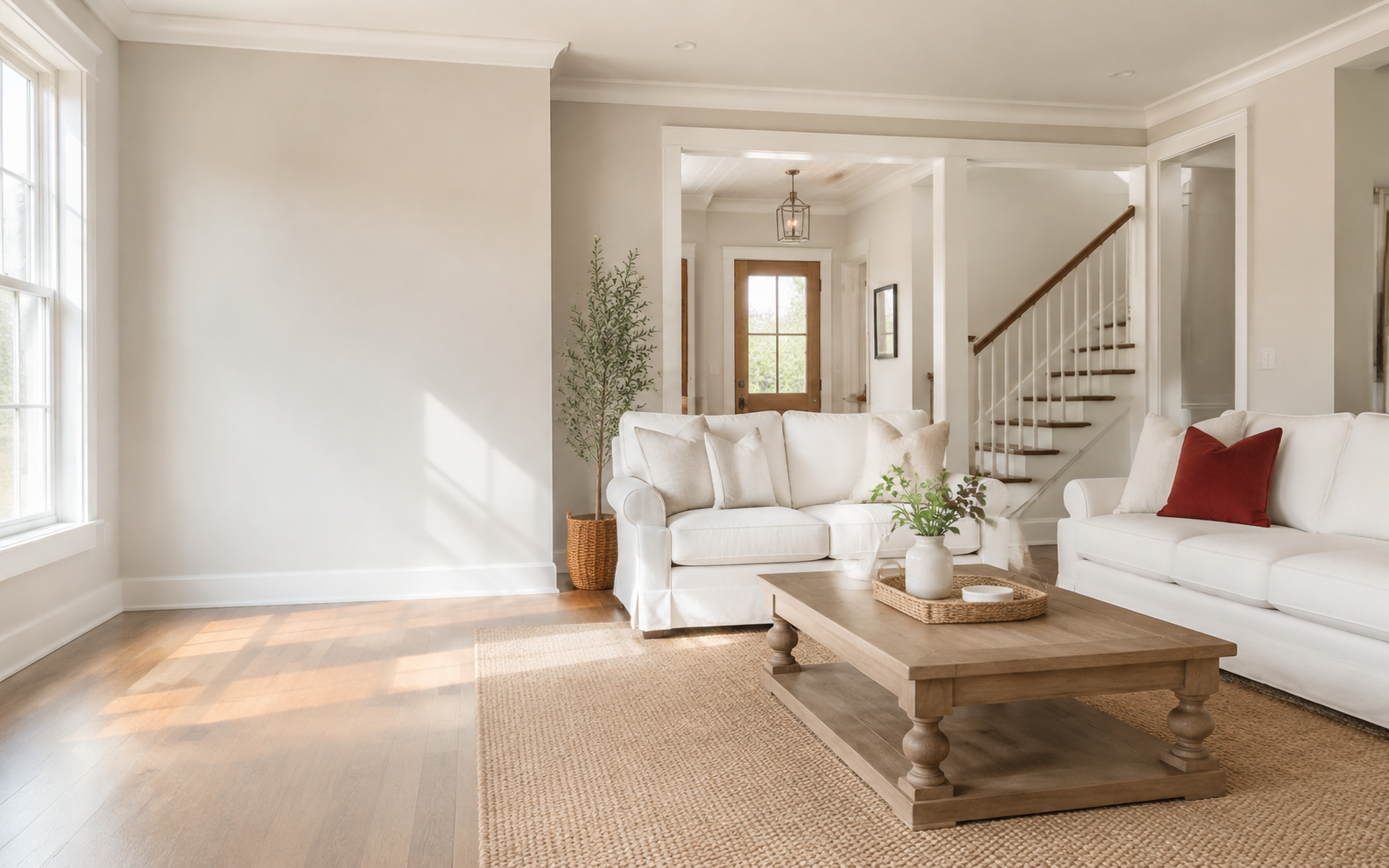Freshly cleaned short-term rental living room